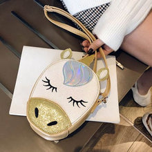 Load image into Gallery viewer, 3D Glitter Unicorn Crossbody Purse Bag for Teens Girls Women [product_type] endbag endbag.myshopify.com [variant_title]
