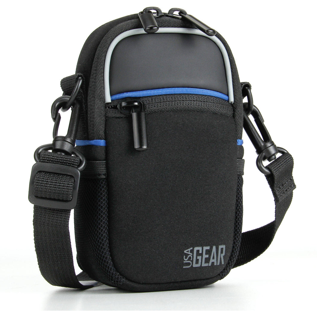 Compact Camera Bag by USA Gear with Rain Cover and Shoulder Sling Strap [product_type] endbag endbag.myshopify.com Black