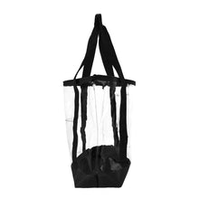 Load image into Gallery viewer, Clear Transparent Shopping Bag Security Work Tote (Zippered) in Black [product_type] endbag endbag.myshopify.com [variant_title]
