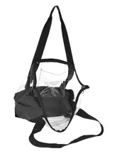 Load image into Gallery viewer, Clear Transparent Shopping Bag Security Work Tote (Zippered) in Black [product_type] endbag endbag.myshopify.com [variant_title]
