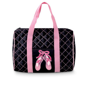 Danshuz Girls Quilted on Pointe Black Tote Bag Dance Accessory [product_type] endbag endbag.myshopify.com [variant_title]