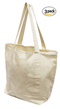 Load image into Gallery viewer, Reusable Grocery Bags X-Large 100% Cotton Canvas Shopping (3 Pack) [product_type] endbag endbag.myshopify.com [variant_title]
