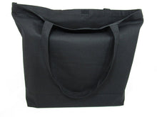 Load image into Gallery viewer, 23&quot; Extra Large Canvas Tote Bag w/Velcro Closure Beach Shopping [product_type] endbag endbag.myshopify.com Black
