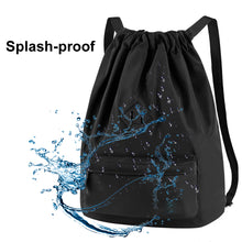 Load image into Gallery viewer, Waterproof Drawstring Sport Bag Lightweight Backpack for Men and Women (Black) [product_type] endbag endbag.myshopify.com [variant_title]
