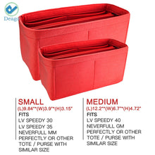 Load image into Gallery viewer, Handbag Organizer Felt Insert Bag in Bag with Zipper Purse (9.84&quot;x3.9&quot;x3.15&quot;) [product_type] endbag endbag.myshopify.com [variant_title]
