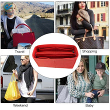 Load image into Gallery viewer, Handbag Organizer Felt Insert Bag in Bag with Zipper Purse (9.84&quot;x3.9&quot;x3.15&quot;) [product_type] endbag endbag.myshopify.com [variant_title]
