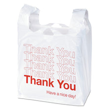 Load image into Gallery viewer, Universal Plastic &quot;Thank You&quot; Shopping Bag, 11.5 x 3.15 x 22, 0.55 mil, White/Red [product_type] endbag endbag.myshopify.com [variant_title]
