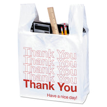 Load image into Gallery viewer, Universal Plastic &quot;Thank You&quot; Shopping Bag, 11.5 x 3.15 x 22, 0.55 mil, White/Red [product_type] endbag endbag.myshopify.com [variant_title]
