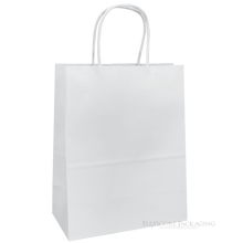 Load image into Gallery viewer, White Kraft Paper Bags, 8&quot;x4.75&quot;x10.25&quot;, 100ct [product_type] endbag endbag.myshopify.com [variant_title]
