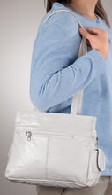 Load image into Gallery viewer, White Patch Leather Handbag [product_type] endbag endbag.myshopify.com [variant_title]
