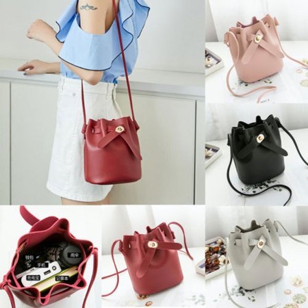 Women Elegant Leather Cross Body Shoulder Bag Bucket Bag [product_type] endbag endbag.myshopify.com [variant_title]