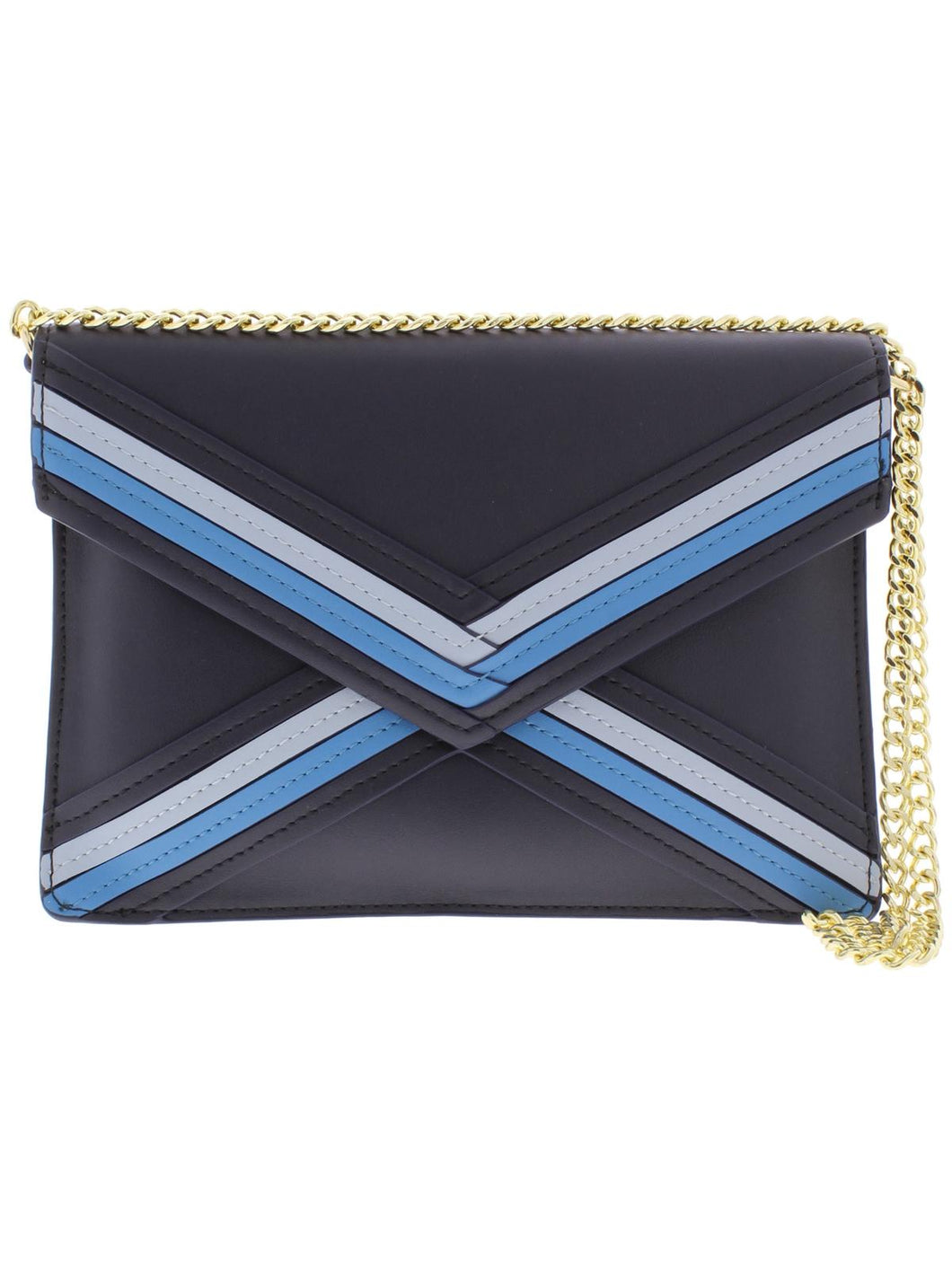 Womens Khali Faux Leather Envelope Clutch Handbag Navy Small [product_type] endbag endbag.myshopify.com [variant_title]