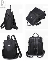 Load image into Gallery viewer, GustaveDesign Women Backpack Waterproof Oxford Cloth &quot;Black&quot; [product_type] endbag endbag.myshopify.com [variant_title]
