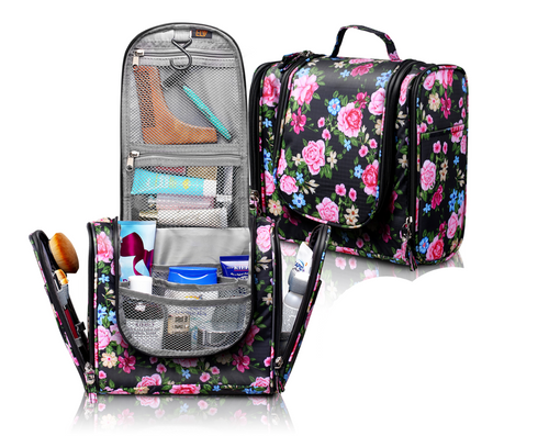 ELV Large Hanging Travel Toiletry Bag/ Makeup Bag, Black [product_type] endbag endbag.myshopify.com [variant_title]