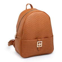 Load image into Gallery viewer, POPPY Waterproof Women Girl Faux Leather Mini Backpack, Brown [product_type] endbag endbag.myshopify.com [variant_title]
