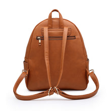 Load image into Gallery viewer, POPPY Waterproof Women Girl Faux Leather Mini Backpack, Brown [product_type] endbag endbag.myshopify.com [variant_title]
