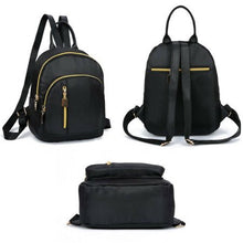 Load image into Gallery viewer, New Fashion Women Girls Black Nylon Mini Backpack [product_type] endbag endbag.myshopify.com [variant_title]
