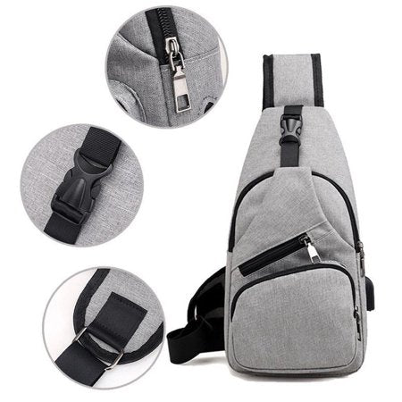 Durable Men USB Charger Port Rucksack Shoulder Sling Bag [product_type] endbag endbag.myshopify.com [variant_title]