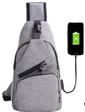 Load image into Gallery viewer, Durable Men USB Charger Port Rucksack Shoulder Sling Bag [product_type] endbag endbag.myshopify.com [variant_title]
