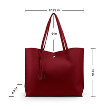Load image into Gallery viewer, Women Tote Bag Tassels Leather Shoulder Handbag [product_type] endbag endbag.myshopify.com [variant_title]
