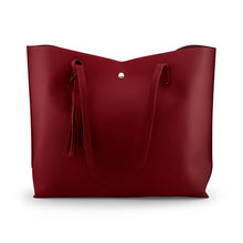 Load image into Gallery viewer, Women Tote Bag Tassels Leather Shoulder Handbag [product_type] endbag endbag.myshopify.com [variant_title]
