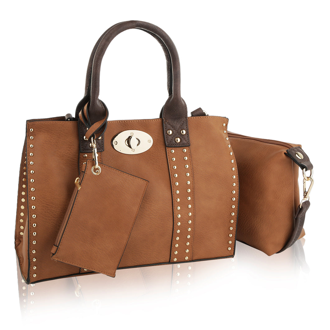 MKF Collection by Mia K. Farrow Elissa 3 Piece Satchel with Pouch and Coin Purse [product_type] endbag endbag.myshopify.com [variant_title]