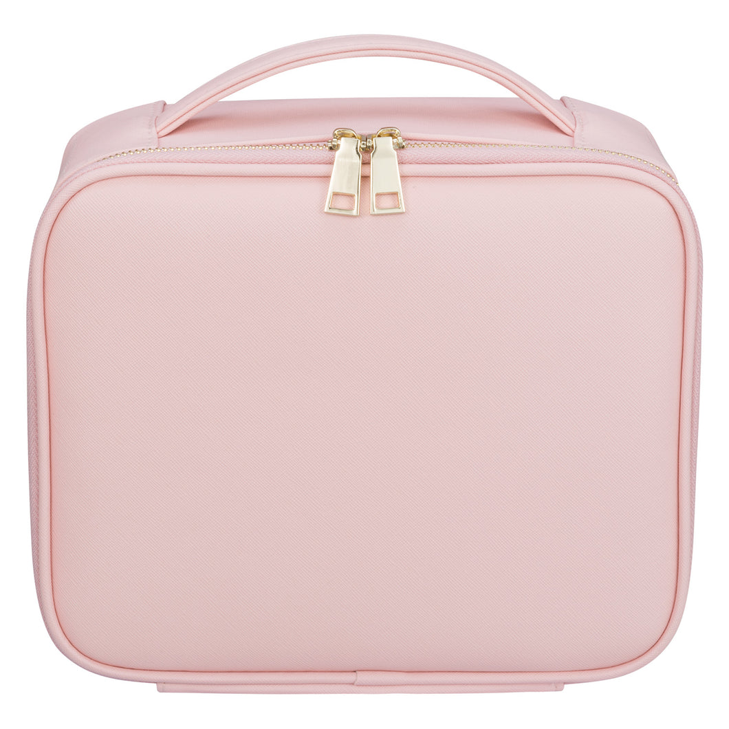 Travel Makeup Cosmetic Artist Organizer with Adjustable Dividers Pink [product_type] endbag endbag.myshopify.com [variant_title]
