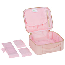 Load image into Gallery viewer, Travel Makeup Cosmetic Artist Organizer with Adjustable Dividers Pink [product_type] endbag endbag.myshopify.com [variant_title]
