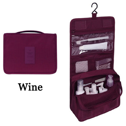 Travel Makeup Cosmetic Toiletry Case Wine red [product_type] endbag endbag.myshopify.com [variant_title]